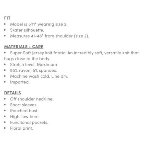 NWT Torrid 1X Floral Print Mini Supersoft Off Shoulder Skater Dress Size 14-16 - Picture 6 of 8